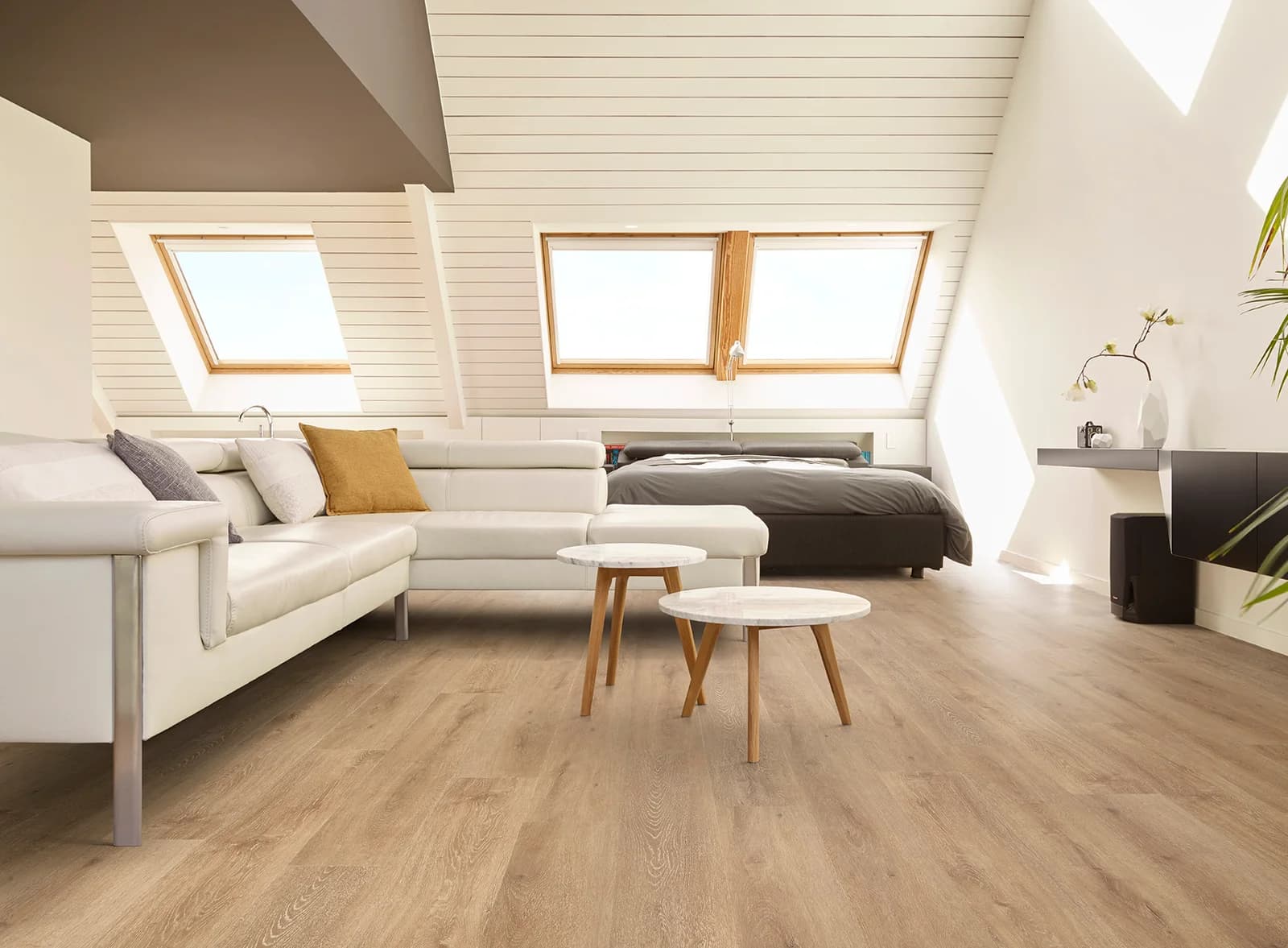 Vinylová podlaha COREtec Lumber s realistickou kresbou dreva v interiéri