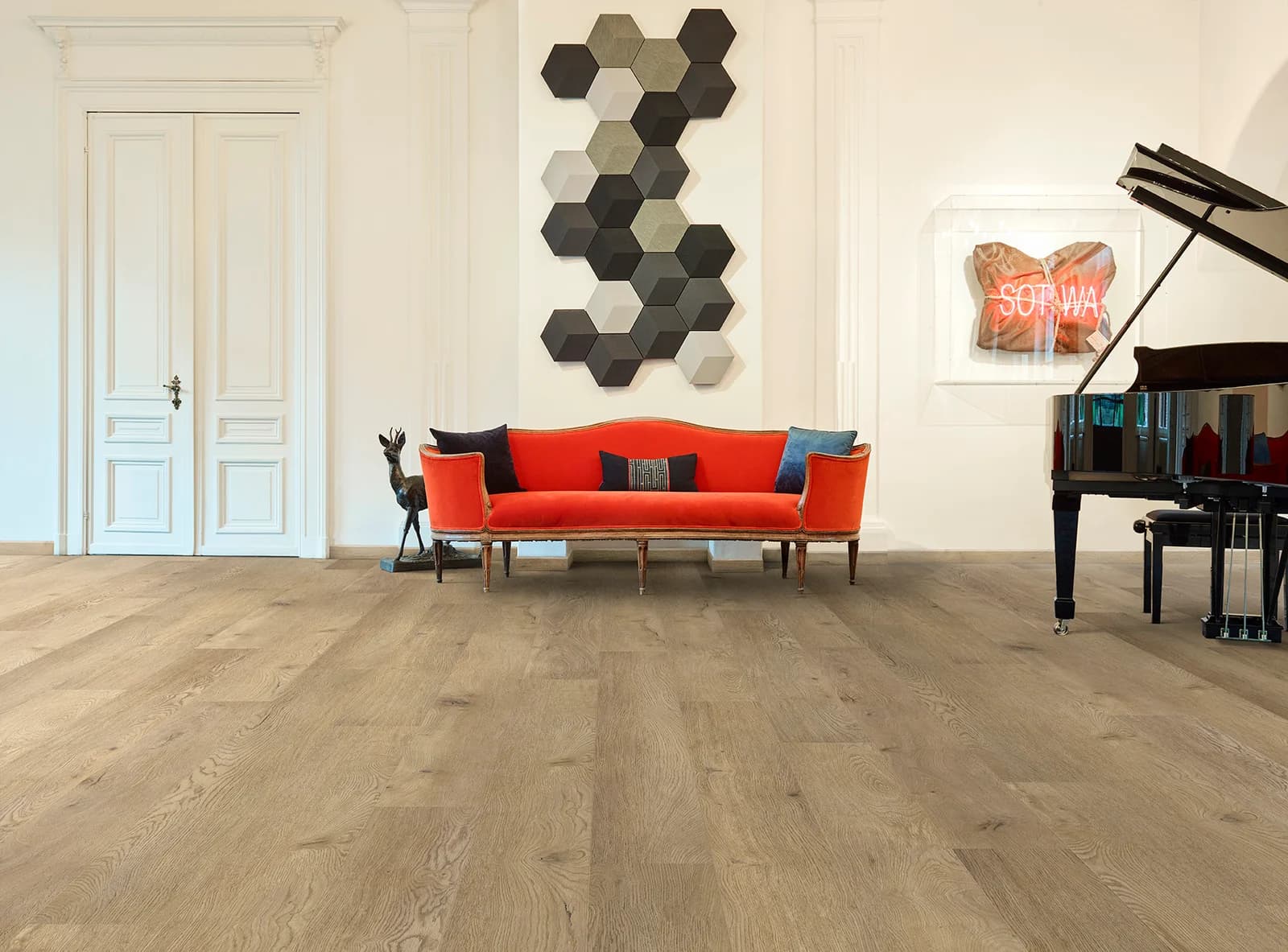 Vinylová podlaha COREtec Montclair s extra dlhými lamelami 2515 mm v interiéri