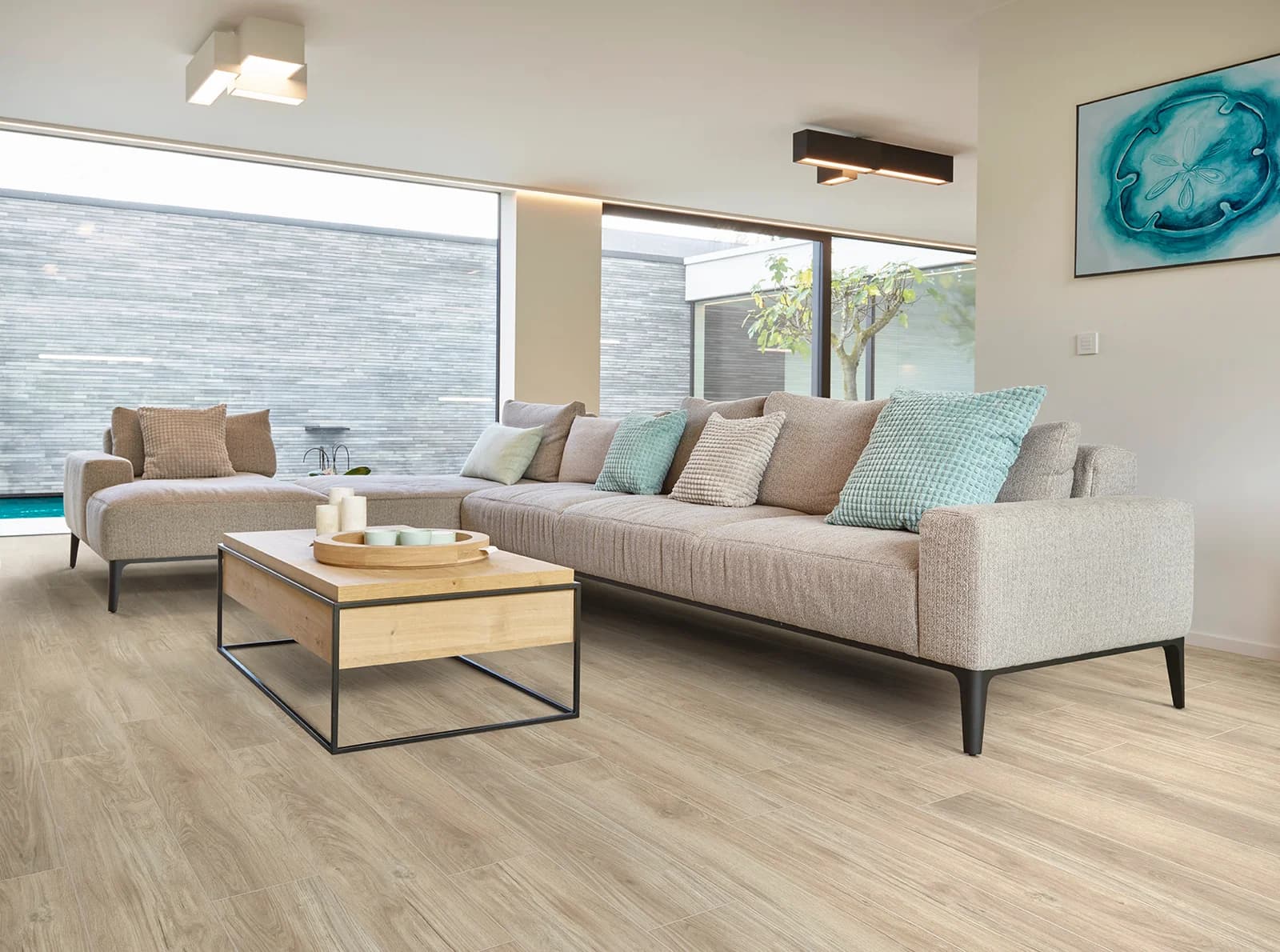 Vinylová podlaha COREtec Timber s realistickou kresbou dreva v interiéri